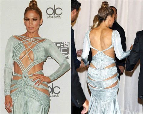 American Music Awards Host Jennifer Lopez Stuns In Silky Skin Baring Gown Jennifer Lopez