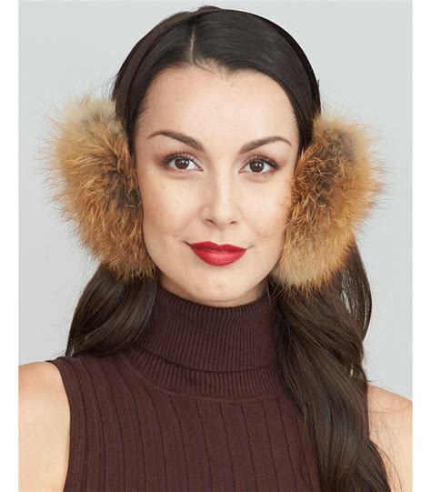 Red Fox Fur Earmuffs With Velvet Band