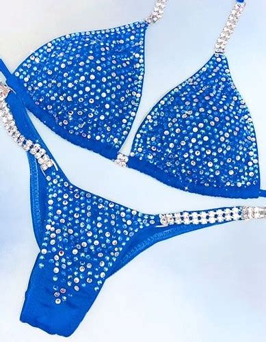 Classic Blue Competition Bikini Crystallinibikini