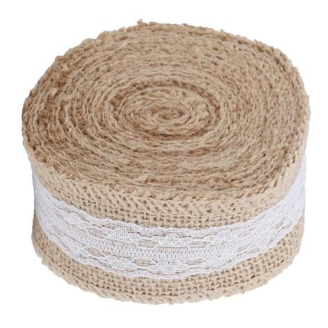 Cuque Rouleau De Lin De Dentelle Ruban De Toile De Jute 5 5yd DIY