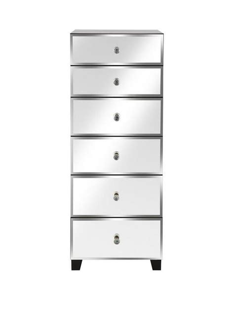 Corrigan studio nightstand modern fashion 4 thin long legs space station 2 tier cubic night stand storage bedside table with 2 drawer real natural paulownia wood white navy. Bellagio 6 Drawer Narrow Chest | Narrow chest of drawers, Drawers, White mirror