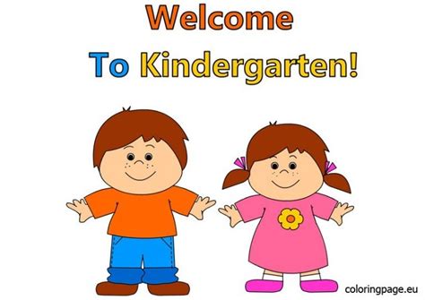Welcome To Kindergarten Coloring Page
