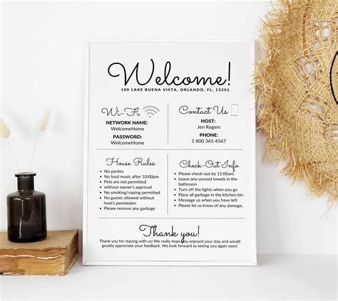 Airbnb Guest Sign Custom Guest Sign Welcome Guest Sign Vrbo Sign