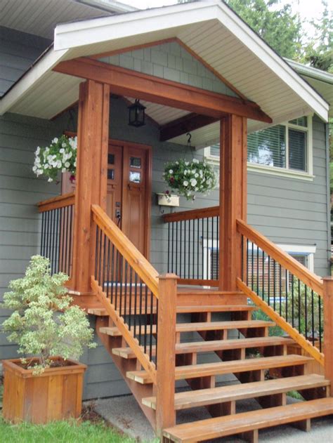 Like It Very Small Porch Then Simple Wood Stairs I Wonder If We