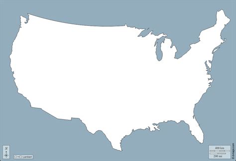 Etats Unis Usa Carte Géographique Gratuite Carte Géographique Muette