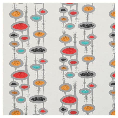 Mid Century Modern Space Age Ovals Fabric Mid Century Modern Fabric