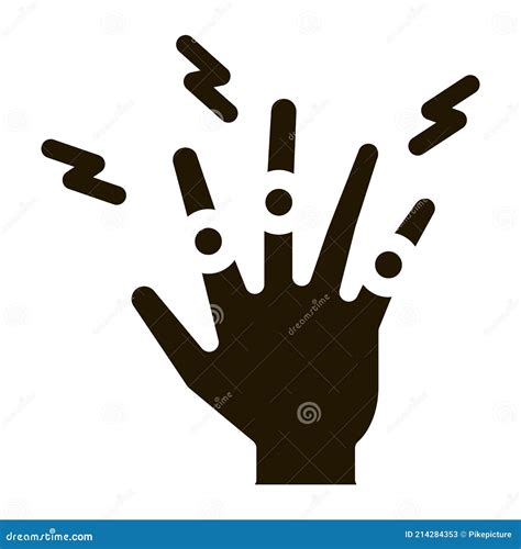 Arthritis Of Finger Joints Icon Vector Glyph Illustration Stock Vector
