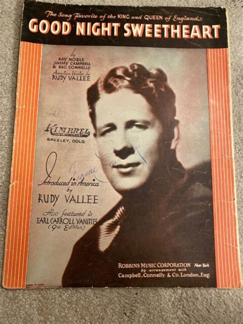 1931 Good Night Sweetheart Vintage Sheet Music Rudy Vallee By Noble Campbell Ebay