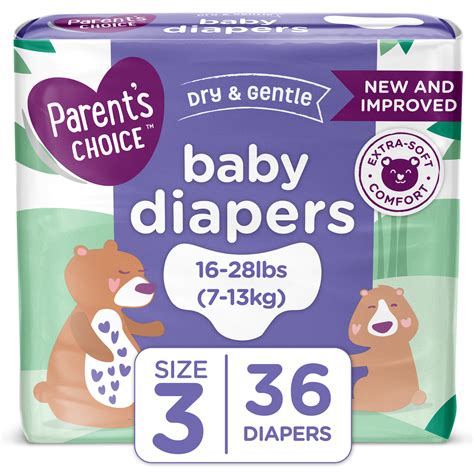 Parents Choice Dry And Gentle Baby Diapers Size 3 36 Count Walmart
