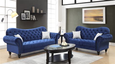 Heart Blue Sofa And Love U134 Blue Living Room Sets