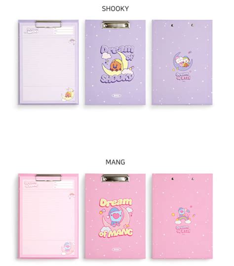 Bts Bt21 Clipboard Notepad Set Dream Of Baby Etsy