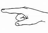 Pointing Finger Coloring Hand Fingers Hands sketch template