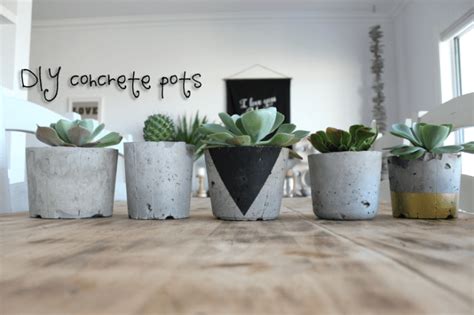My problem is that i had no way to showcase the pots and didn't want them all sitting on the ground. DIY concrete pots