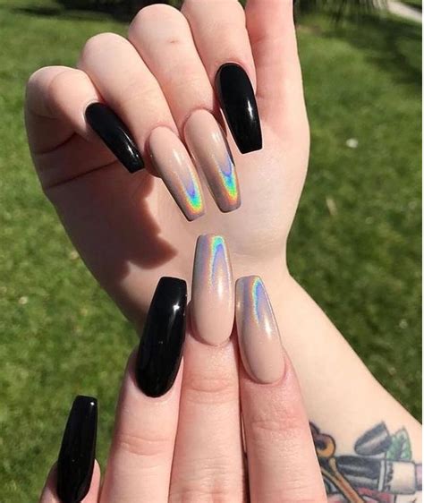 30 Incredible Acrylic Black Nail Art Designs Ideas For Long Nails Page 2 Of 30 Fashionsum