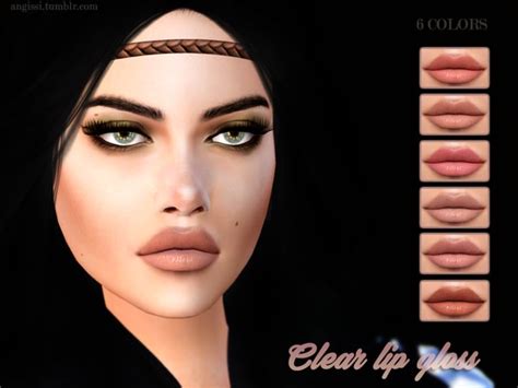 Clear Lip Gloss By Angissi At Tsr Sims 4 Updates