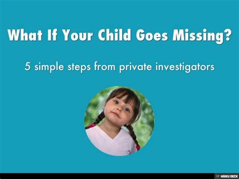 What If Your Child Goes Missing Ppt
