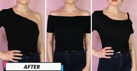 3 Easy No Sew Ways To Make Diy Off Shoulder Tops From T Shirts Upstyle