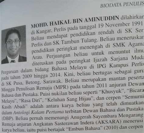 Hal ini demikian kerana penyajak berasa insaf dan sedar bahawa. cikgu azhar: SEJADAH RINDU: ANTOLOGI TEKS KOMSAS BAHARU ...
