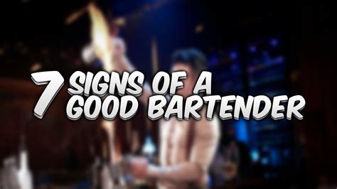 7 Signs Of A Good Bartender Theprenti Youtube