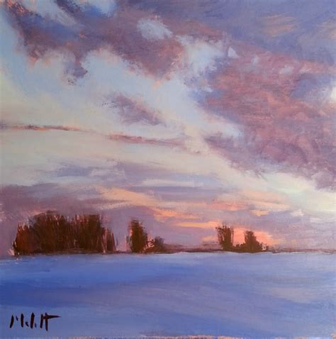 Painting Daily Heidi Malott Original Art Winter Sunset