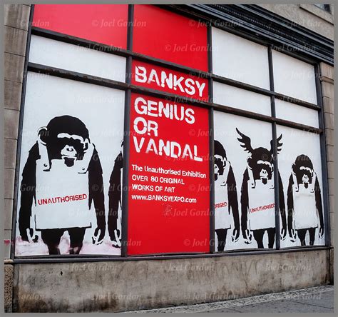 Banksygenius Or Vandal The Renowned Exhibition Joel Gordon Photography