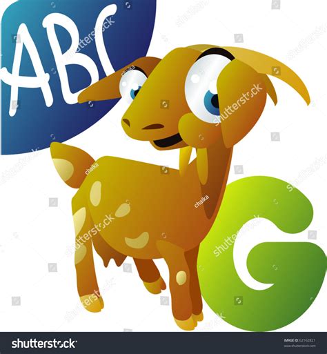 Animal Alphabet G Is For Goat Stock Vector Illustration 62162821