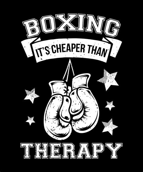 Funny Boxer Sports Sparring Boxing Its Cheaper Than Therapy Mixed Media