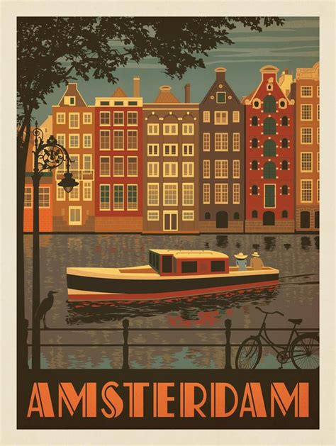 anderson design group world travel netherlands amsterdam vintage poster design vintage