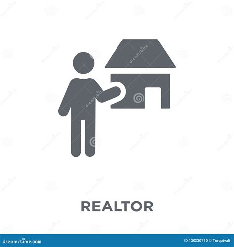 Realtor Icon From Real Estate Collection Stock Vector Illustration