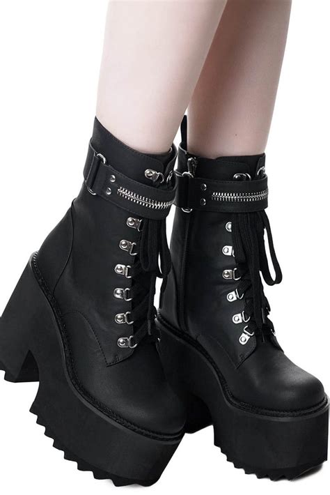 Overhead Platform Boots Shop Now Edgy Boots Emo Shoes Grunge Shoes