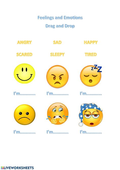 Feelings And Emotions 1 Interactive Worksheet