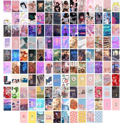 Buy Elaaj Anime S Mix Anime Aesthetic Wall Collage Kit Set Of X Inches Self Adhesive