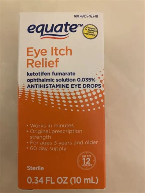 Equate Eye Itch Relief Antihistamine Eye Drops 10 Ml Exp 112021 Qty1