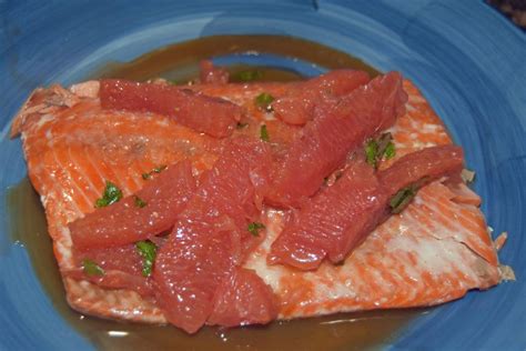 Soak salmon in lemon juice for 15 minutes. Passover Fish Dish - Salmon with Grapefruit-Shallot Sauce ...