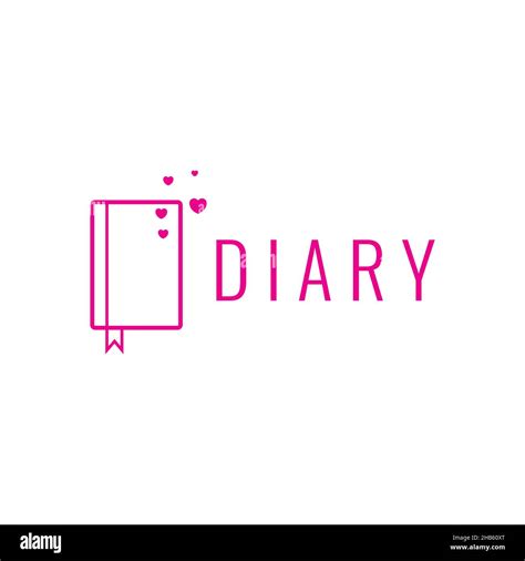 Hand Book Diary Line With Love Logo Design Vector Graphic Symbol Icon