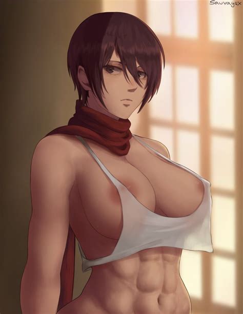 Rule 34 1girls Abs Areolae Attack On Titan Before Sex Belly Button