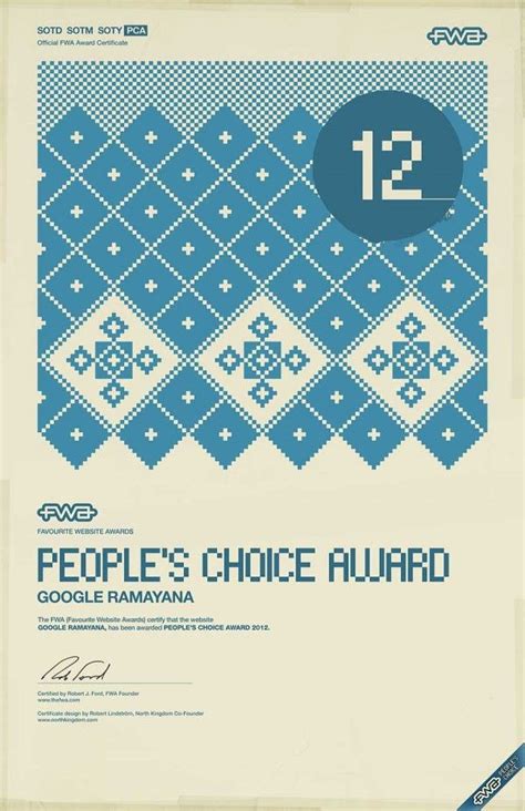 Fwa Peoples Choice Award Certificate Certificate Design Branding