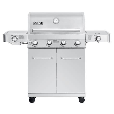 Monument Grills 24367 4 Burner Propane Gas Grill In Stainless With Led