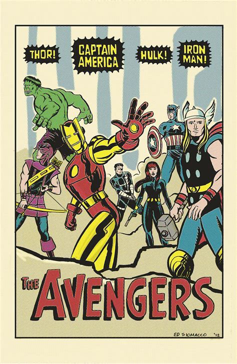 The Avengers Jack Kirby Tribute Poster By Edsiomacco On Deviantart
