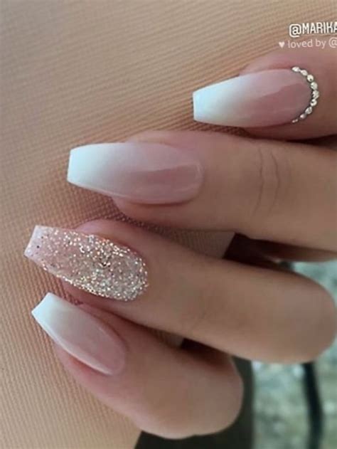 How To Do French Ombré Dip Nails Stylish Belles Ombre Nails Glitter