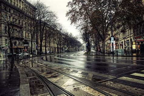 Winter Rain City Place Vienna Hd Wallpaper Peakpx