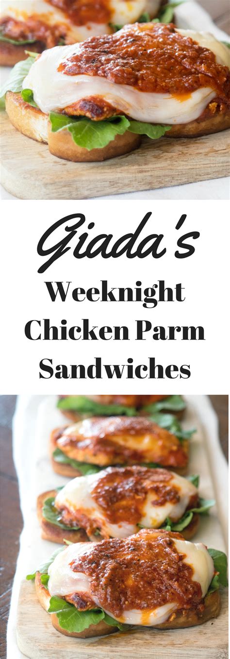 Who can make a better chicken parm? Giada's Weeknight Chicken Parm Sandwich (With images ...