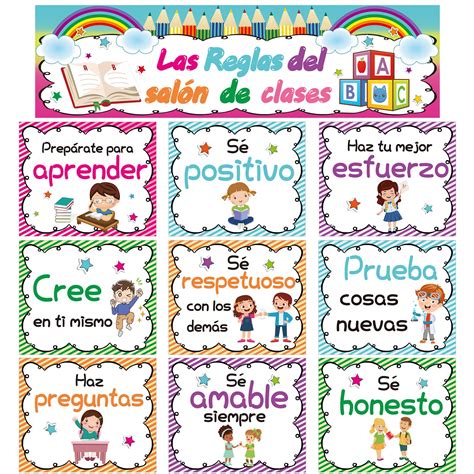 Buy Spanish Classroom Rules Posters Classroom Rules Bulletin Board Decorations Banner Spanish