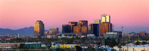 Downtown At Sunrise Phoenix Arizona Photos By Ron Niebrugge