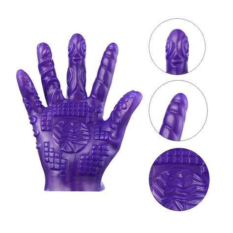 Masturbating Sex Hand Finger Glove Sex Toy Mature Pleasure Masturbate Adult Tool T