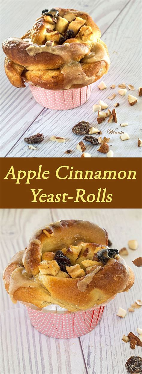 Apple Cinnamon Yeast Rolls With Almonds And Cranberries