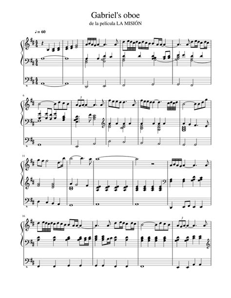 The Mission Gabriels Oboe Sheet Music For Organ Download Free In