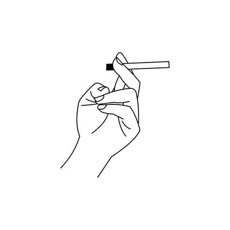 Premium Vector Hand Holding Cigarette Vector Illustration