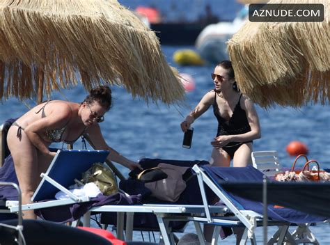 Lily Collins Nip Slip On The Beach In Ischia Italy Aznude