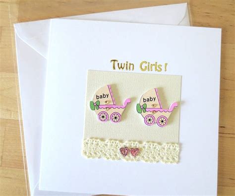 Twin Babies Card Twins Cards Baby Twins New Baby Twins Baby Cards